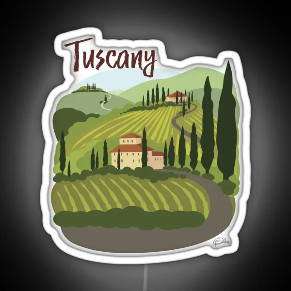 Tuscan Vineyards RGB Neon Sign
