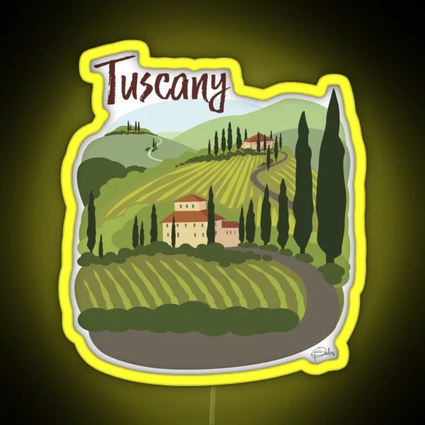 Tuscan Vineyards RGB Neon Sign