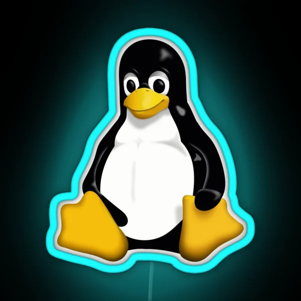 Tux Logo RGB Neon Sign