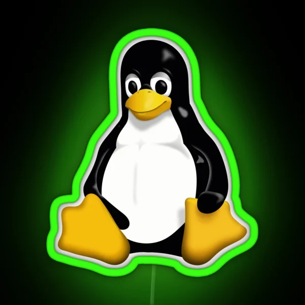 Tux Logo RGB Neon Sign