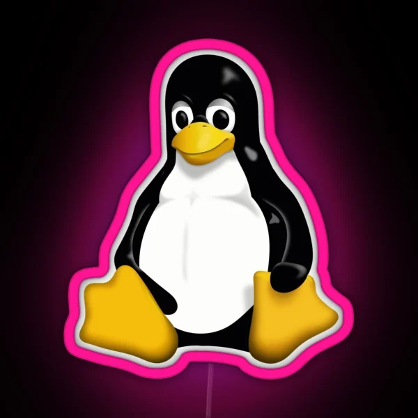 Tux Logo RGB Neon Sign