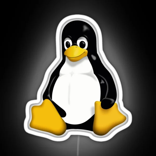 Tux Logo RGB Neon Sign
