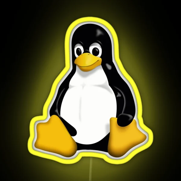 Tux Logo RGB Neon Sign