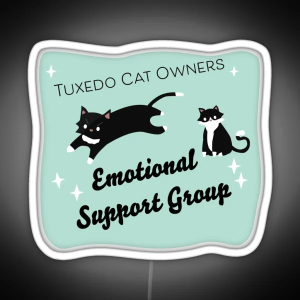 Tuxedo Cat Owners Club RGB Neon Sign