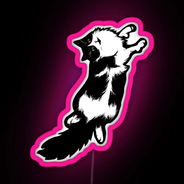 Tuxedo Cat RGB Neon Sign