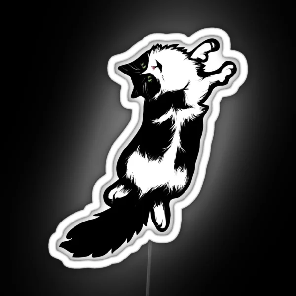 Tuxedo Cat RGB Neon Sign
