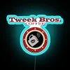 Tweek Bros Neon Sign with Coffee Cup Design in RGB Colors