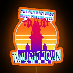 Twilight Town 80 S Aesthetic RGB Neon Sign