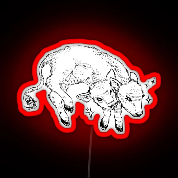 Two Headed Calf RGB Neon Sign