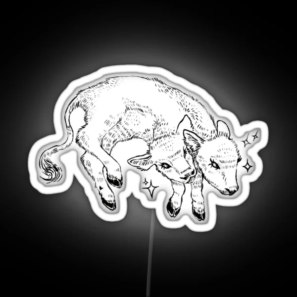 Two Headed Calf RGB Neon Sign