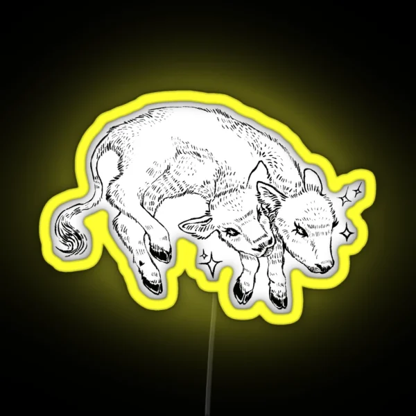 Two Headed Calf RGB Neon Sign