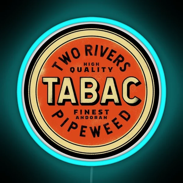 Two Rivers Tabac RGB Neon Sign