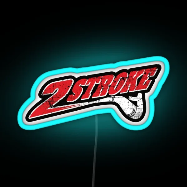 Two Stroke With Pipe RGB Neon Sign