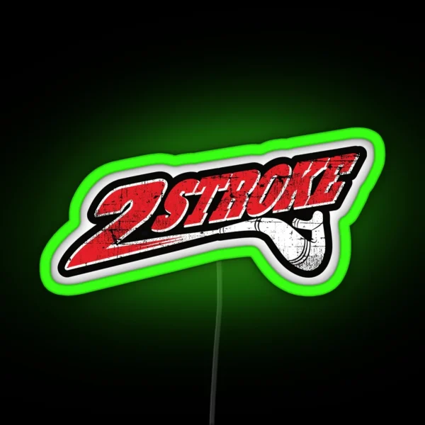 Two Stroke With Pipe RGB Neon Sign