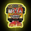 TwoWor-the Beach Show American Tour 2020 RGB neon sign on a yellow background.