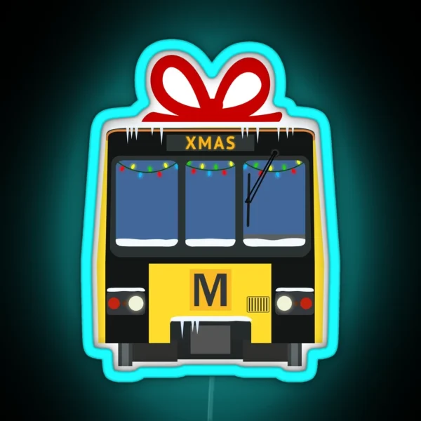 Tyne And Wear Metro Christmas RGB Neon Sign