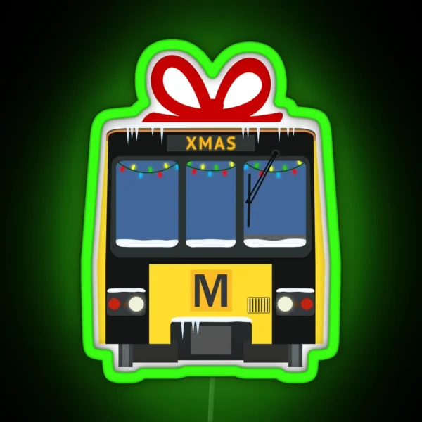 Tyne And Wear Metro Christmas RGB Neon Sign