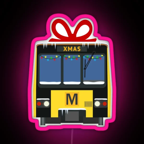 Tyne And Wear Metro Christmas RGB Neon Sign