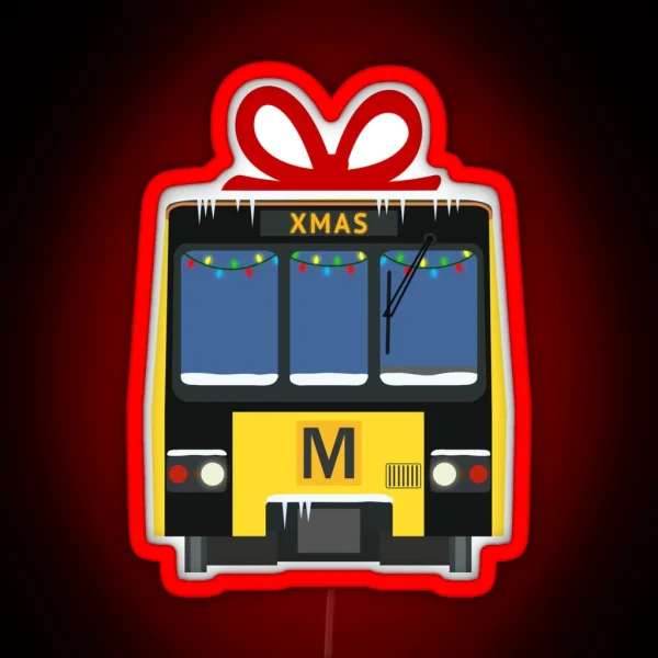 Tyne And Wear Metro Christmas RGB Neon Sign