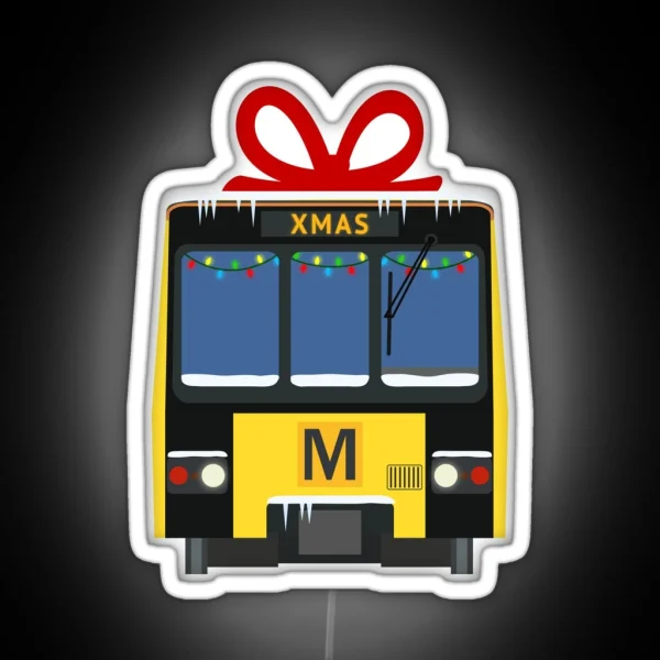 Tyne And Wear Metro Christmas RGB Neon Sign