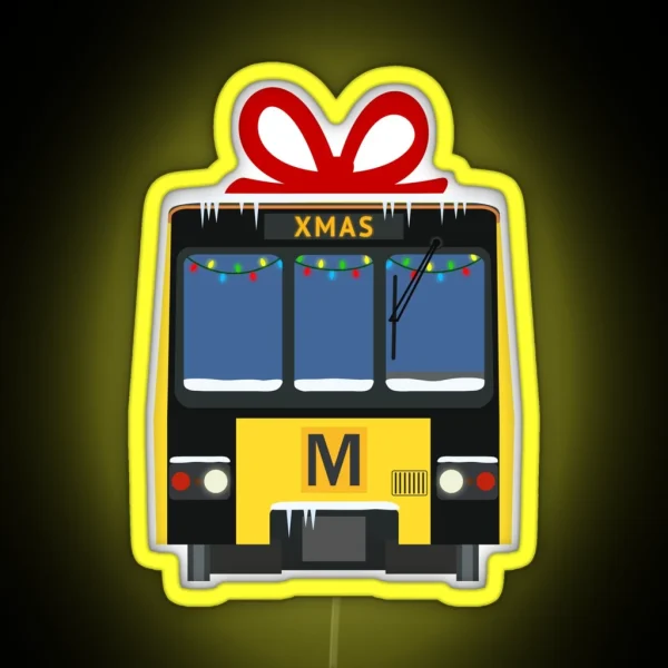 Tyne And Wear Metro Christmas RGB Neon Sign