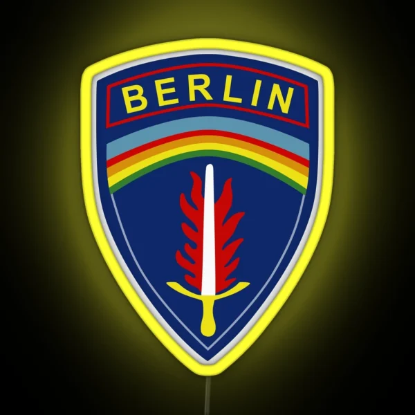 U S Army Berlin USAB Berlin Brigade Historical RGB Neon Sign