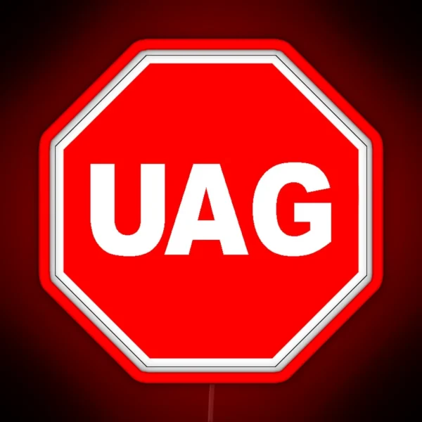 UAG Stop Sign RGB Neon Sign
