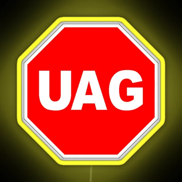UAG Stop Sign RGB Neon Sign