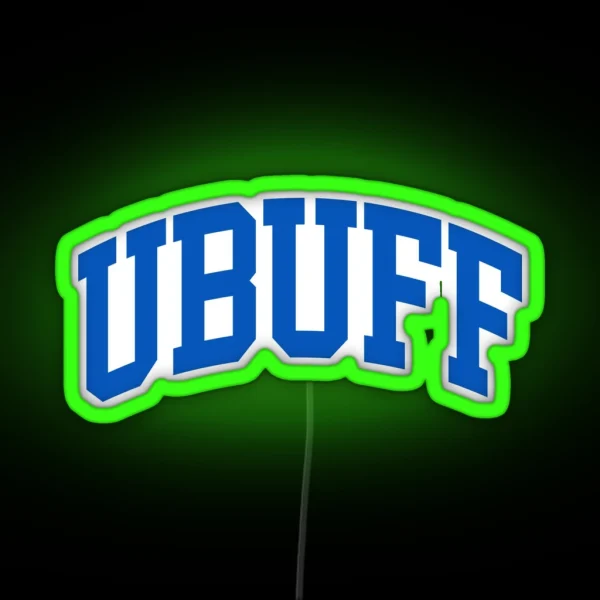 Ubuff College Font Curved RGB Neon Sign