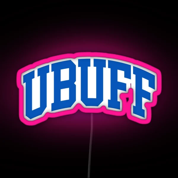 Ubuff College Font Curved RGB Neon Sign