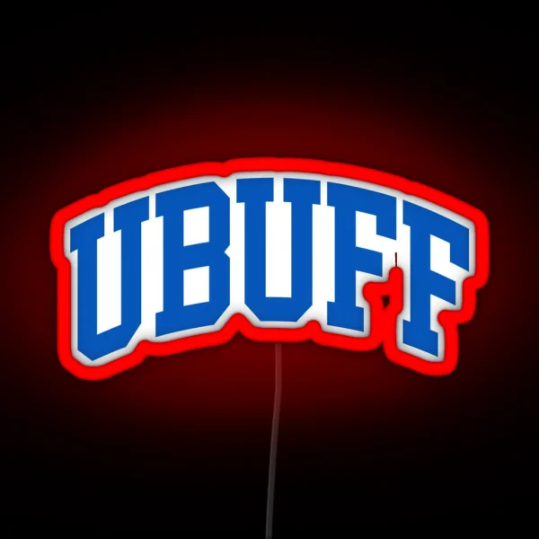 Ubuff College Font Curved RGB Neon Sign