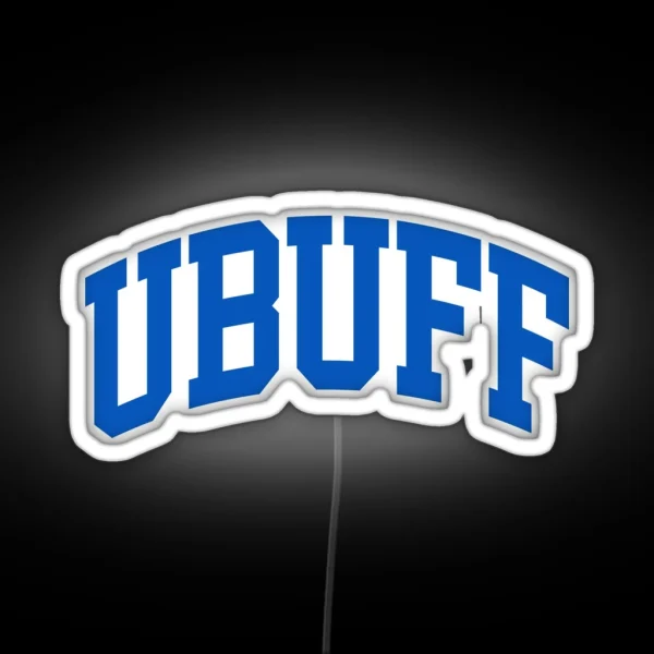 Ubuff College Font Curved RGB Neon Sign