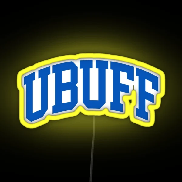 Ubuff College Font Curved RGB Neon Sign