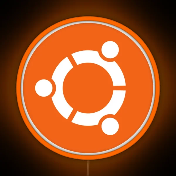 Ubuntu Linux Logo RGB Neon Sign