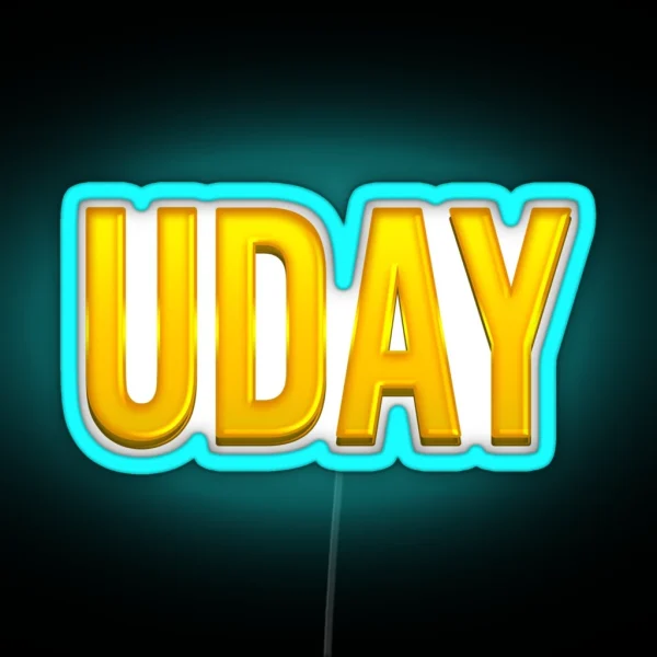 Uday Name RGB Neon Sign