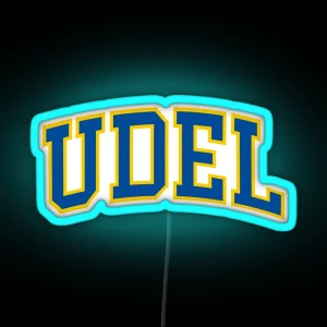 Udel College Font Curved RGB Neon Sign