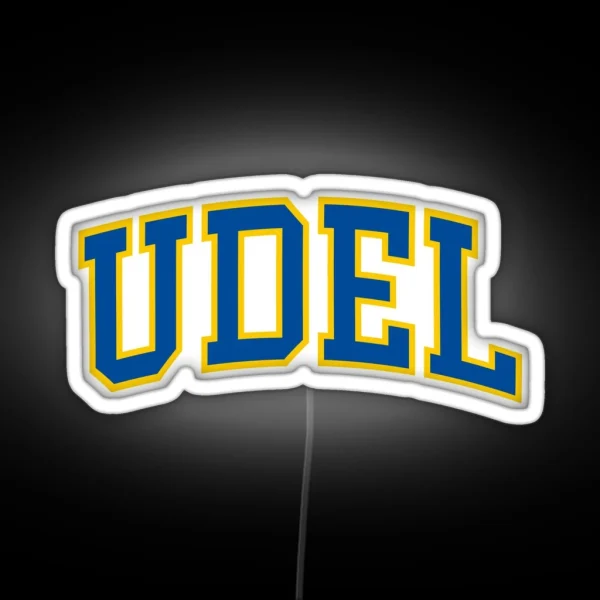 Udel College Font Curved RGB Neon Sign