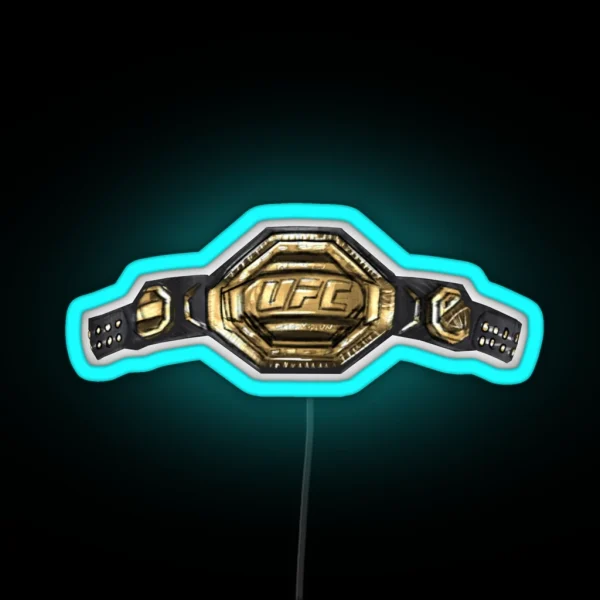 UFC 2020 New Championship Belt RGB Neon Sign
