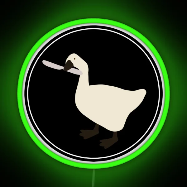 Ugly Duckling With A Knife RGB Neon Sign