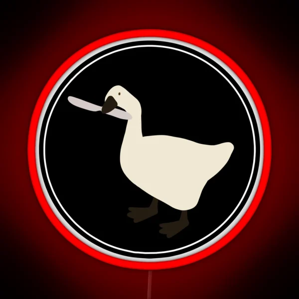 Ugly Duckling With A Knife RGB Neon Sign
