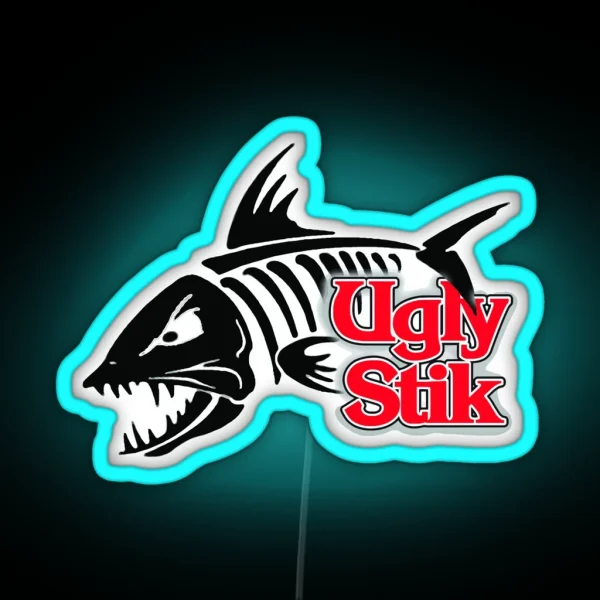 Ugly Stik Fish On RGB Neon Sign