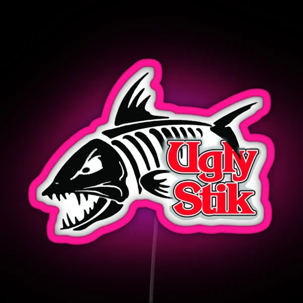 Ugly Stik Fish On RGB Neon Sign