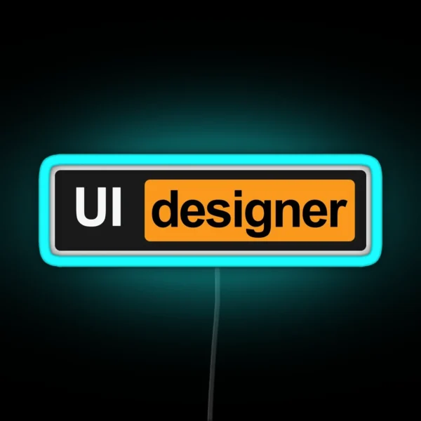UI Designer RGB Neon Sign