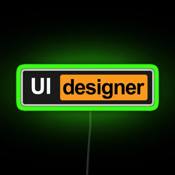 UI Designer RGB Neon Sign