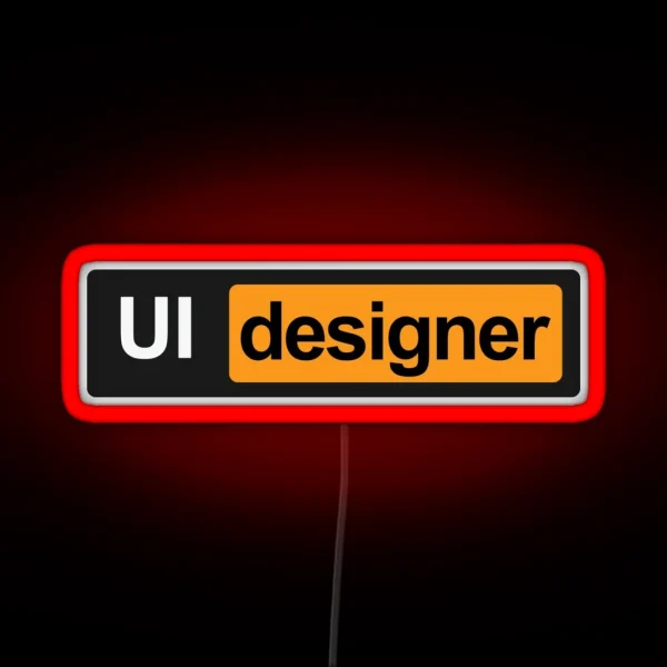 UI Designer RGB Neon Sign