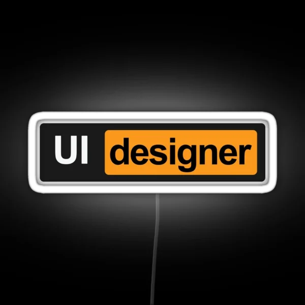 UI Designer RGB Neon Sign