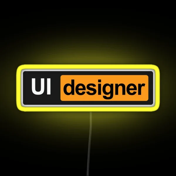 UI Designer RGB Neon Sign