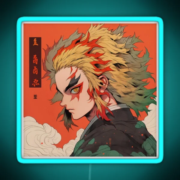 Ukiyo E Rengoku Painting RGB Neon Sign