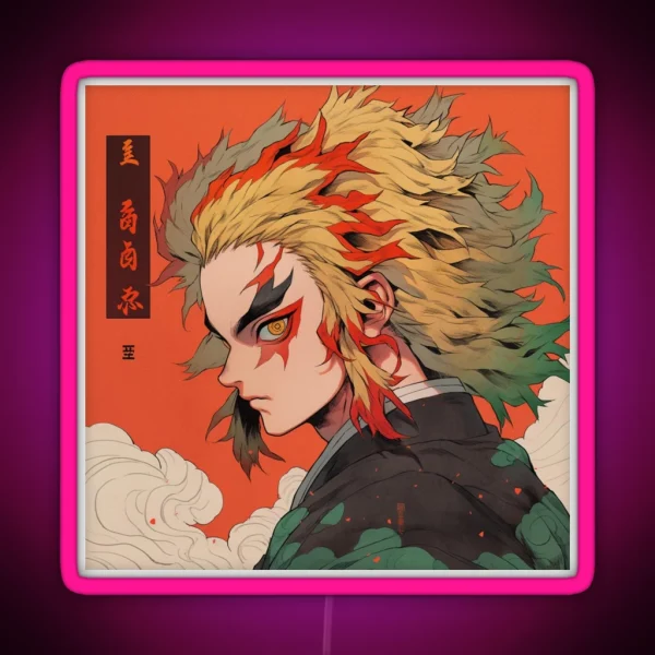 Ukiyo E Rengoku Painting RGB Neon Sign