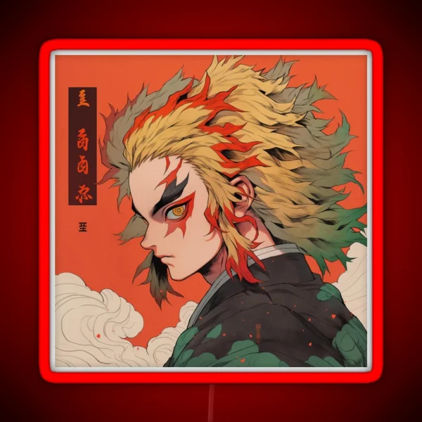 Ukiyo E Rengoku Painting RGB Neon Sign